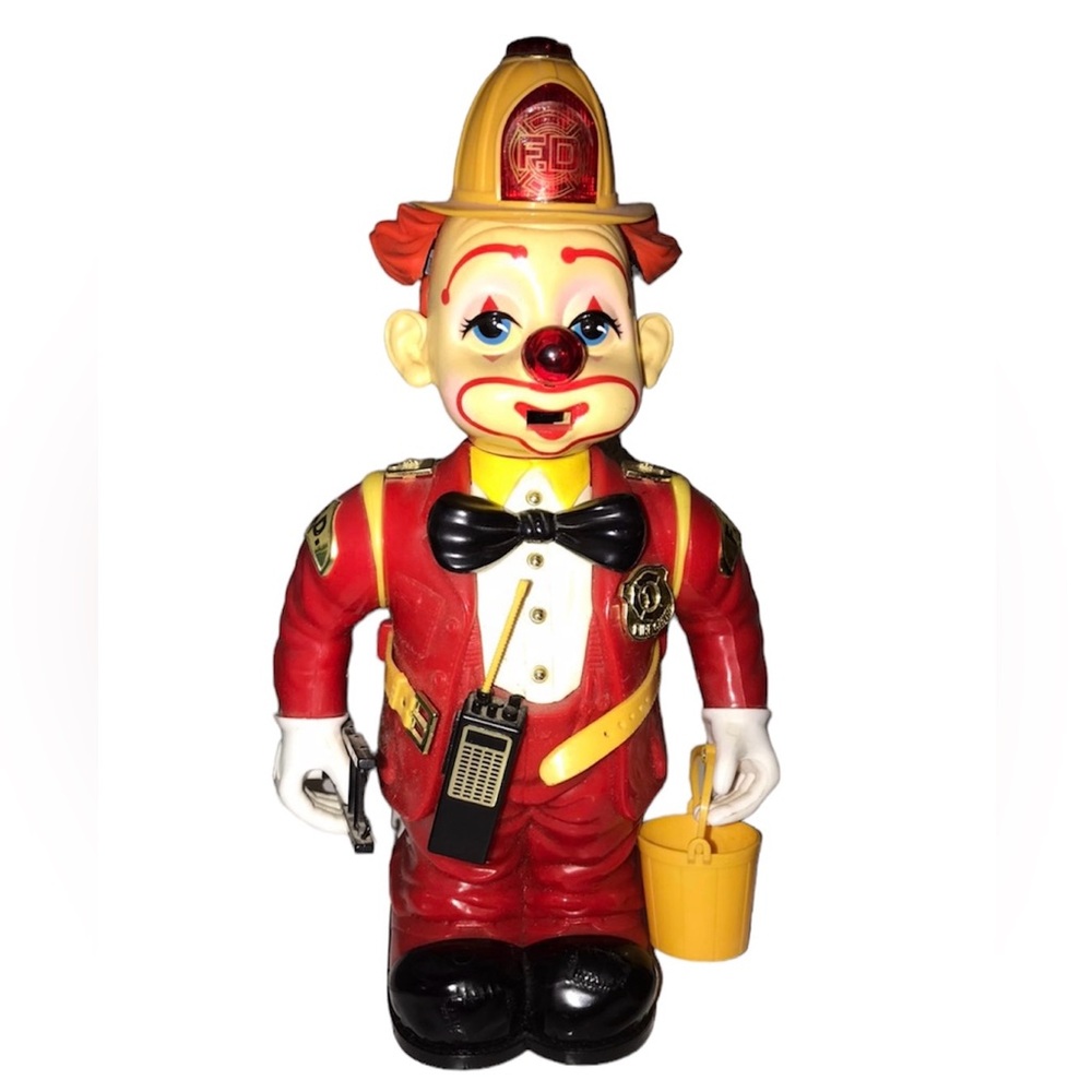 Vintage 1989 New Bright Bump N Benny Fireman Clown